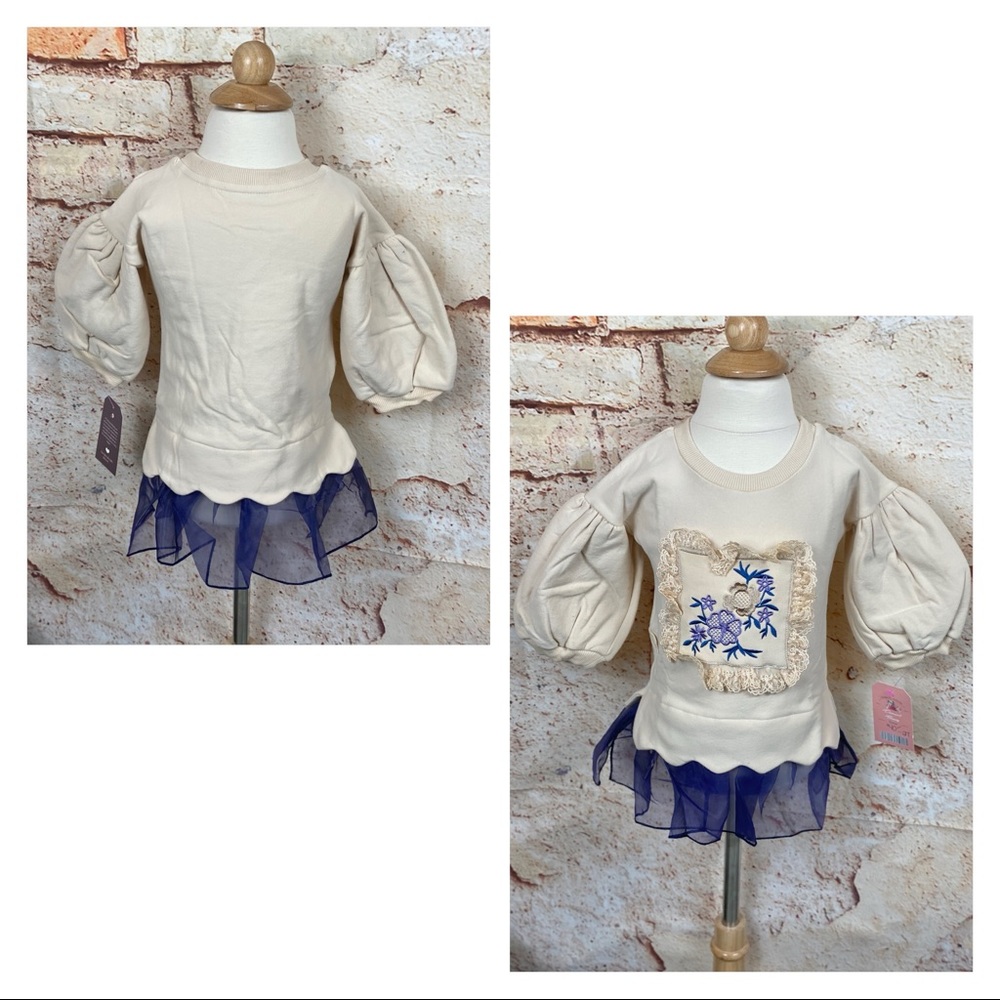 ❌ NWT Vintage Scalloped Embroider Sweatshirt Dress - Picture 6 of 15